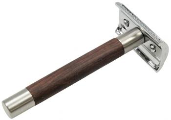 RAZOLUTION 2Edge Stainless Steel handle with walnut inlay