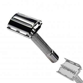 RAZOLUTION TwinTop shiny chrome-plated with 10 cm handle