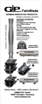 GIP® TwinBlade Nass-Rasierhobel