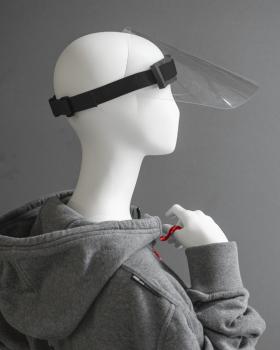 Face protection / face-screen BASIC foldable made from 0.5 mm PET - robust and comfortable
