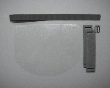 Face protection / face-screen BASIC foldable made from 0.5 mm PET - robust and comfortable
