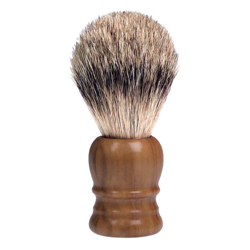 RAZOLUTION shaving brush with high quality grey-badger hair