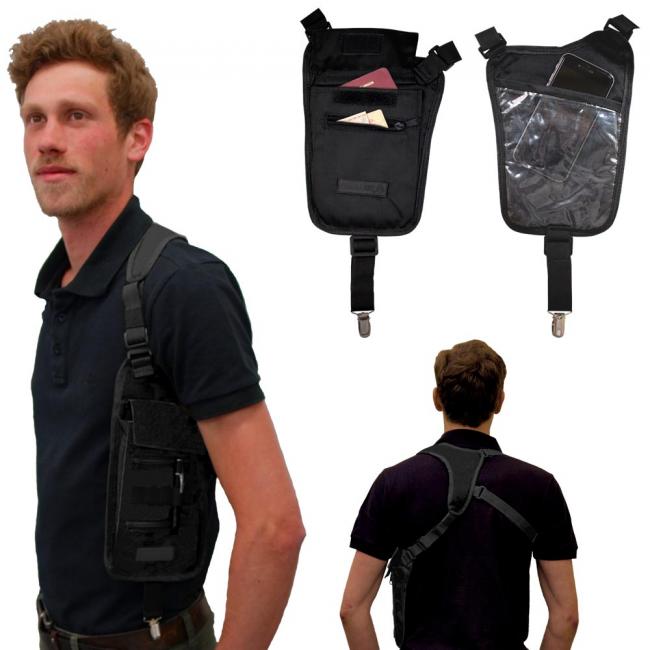 Security bag BODY-SAFE Simabtec black made of durable Cordura