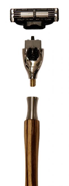 RAZOLUTION System-razor-Mach3®-Zebrano-handle